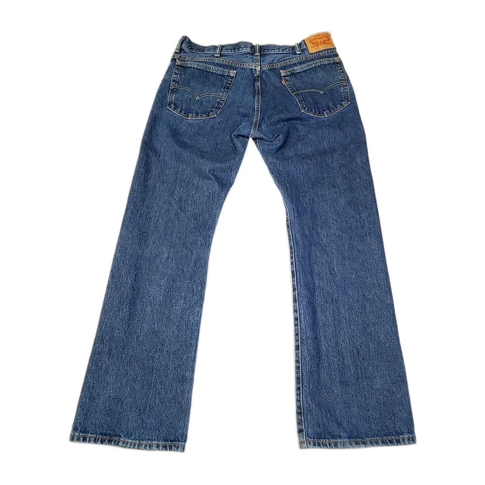 Levi's 517 Boot Cut Jeans Men's 38x32 Blue Made In Mexico 2015 Cotton